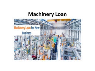 Machinery Loan