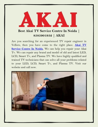 Best Akai TV Service Centre In Noida