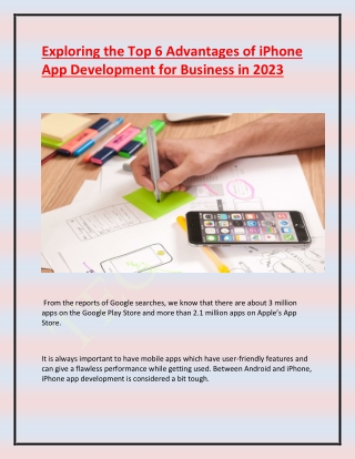 Exploring the Top 6 Advantages of iPhone App Development for Business in 2023