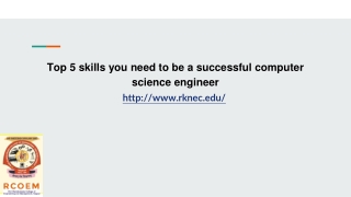 Top 5 Skills you need to be a a successfull computerscience engineer