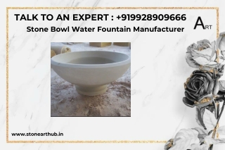 Stone Bowl Water Fountain Manufacturer - Call Now 9928909666