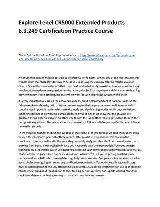 Lenel CR5000 Extended Products 6.3.249 Certification
