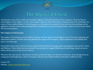 The Mystical Christ