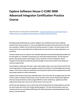 Software House C-CURE 9000 Advanced Integrator Certification