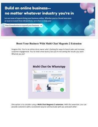Boost Your Business With Multi Chat Magento 2 Extension