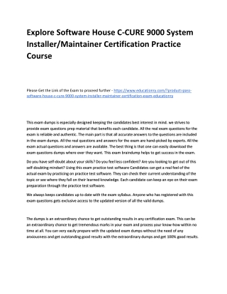 Software House C-CURE 9000 System Installer/Maintainer Certification