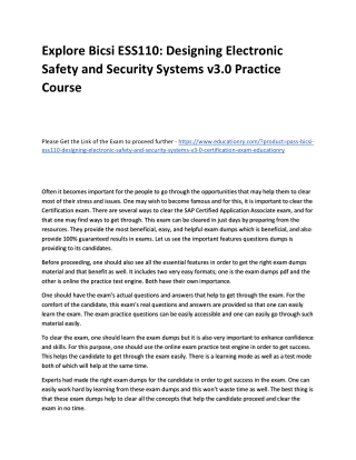 Bicsi ESS110: Designing Electronic Safety and Security Systems v3.0