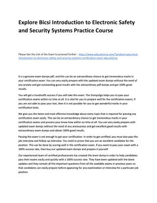 Bicsi Introduction to Electronic Safety and Security Systems