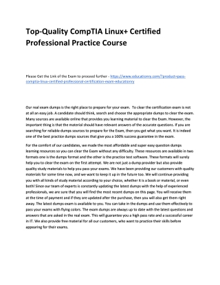 CompTIA Linux  Certified Professional