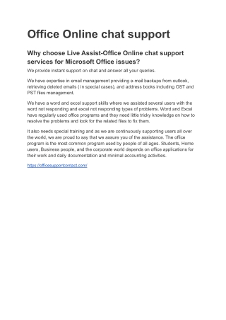 _  1 .Office Online chat support