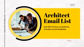 Architect Email List: Connect with Leading Architects Worldwide