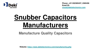 Snubber Capacitors Manufacturers