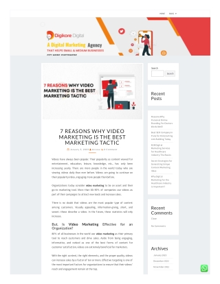 7 Reasons Why Video Marketing Is The Best Marketing Tactic