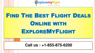 Find The Best Flight Deals Online with ExploreMyFlight