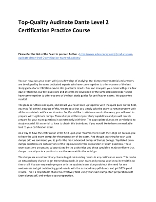 Audinate Dante Level 2 Certification