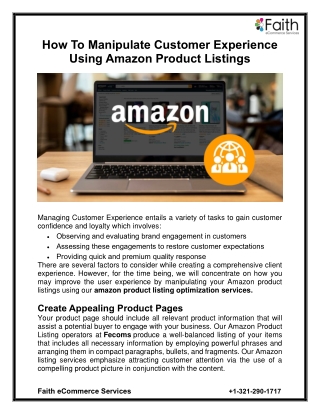 How To Manipulate Customer Experience Using Amazon Product Listings