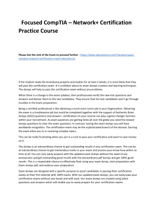 CompTIA – Network  Certification