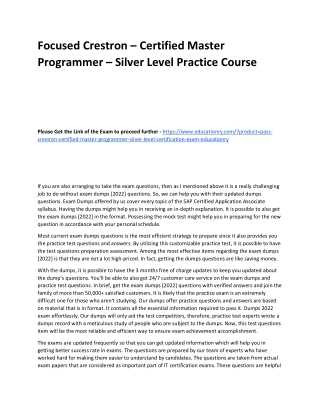 Crestron – Certified Master Programmer – Silver Level