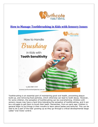 How to Manage Toothbrushing in Kids with Sensory Issues