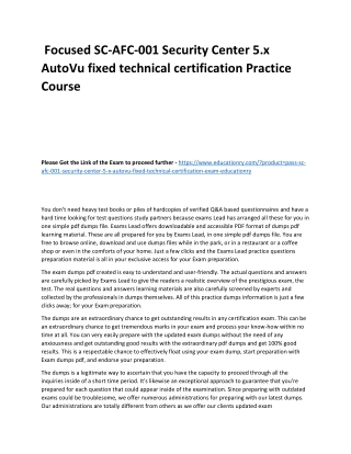 SC-AFC-001 Security Center 5.x AutoVu fixed technical certification