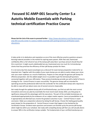 SC-AMP-001 Security Center 5.x AutoVu Mobile Essentials with Parking technical c