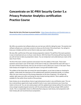 SC-PRIV Security Center 5.x Privacy Protector Analytics certification