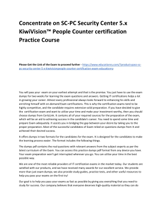 SC-PC Security Center 5.x KiwiVision™ People Counter certification