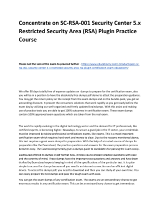 SC-RSA-001 Security Center 5.x Restricted Security Area (RSA) Plugin