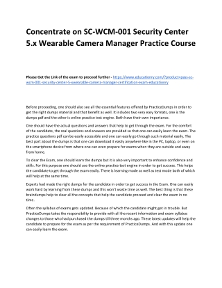 SC-WCM-001 Security Center 5.x Wearable Camera Manager