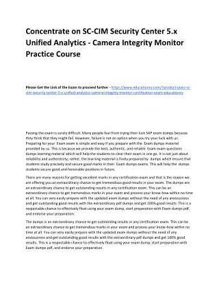 SC-CIM Security Center 5.x Unified Analytics - Camera Integrity Monitor