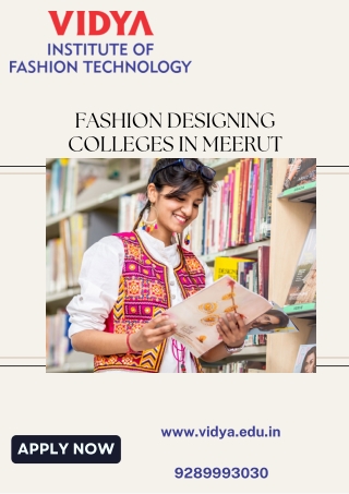 Enroll yourself for better future in  Best Fashion Designing Institute in Meerut