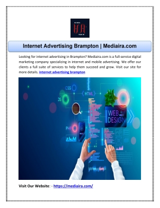 Internet Advertising Brampton | Mediaira.com