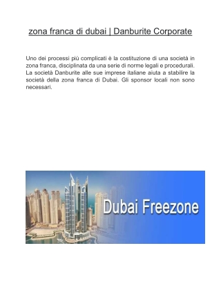 zona franca di dubai  | Danburite Corporate