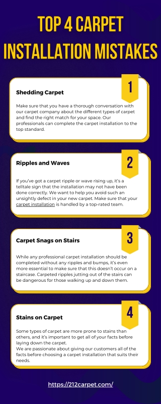 Top 4 Carpet Installation Mistakes