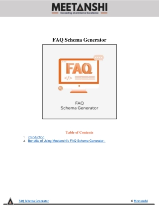 FAQ Schema Generator