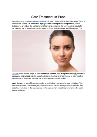 Scar Treatment In Pune