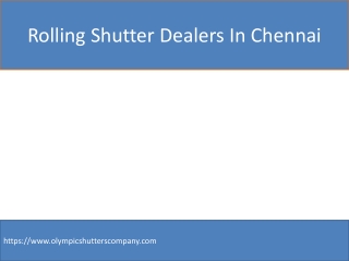 Automatic Rolling Shutter Dealers In Chennai