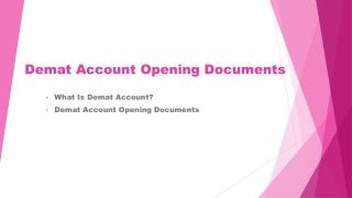 Demat Account Opening Documents | Motilal Oswal