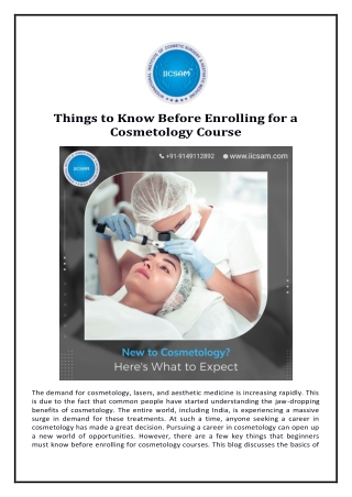 Things to Know Before Enrolling for a Cosmetology Course