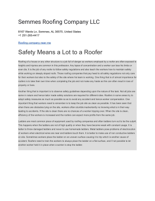 Semmes Roofing Company LLC