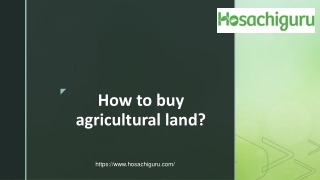 Buy Agriculture Land - Hosachiguru