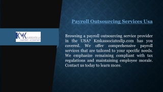 Payroll Outsourcing Services Usa | Kmkassociatesllp.com