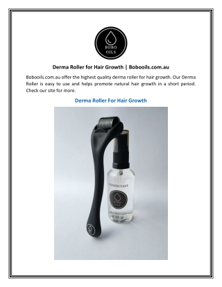 Derma Roller for Hair Growth Bobooils.com.au