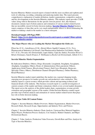 Incretin Mimetics Market