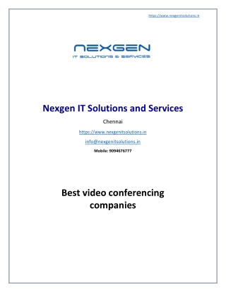 Best video conferencing companies