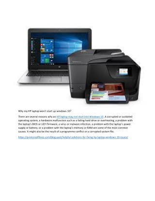 Why my HP laptop won’t start up windows 10?