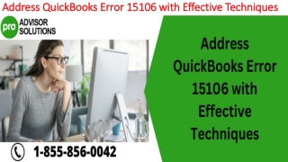 Simple step by step guide to resolve QuickBooks Error 15106