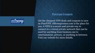 Purevpn Coupon | Offersnpromos.com