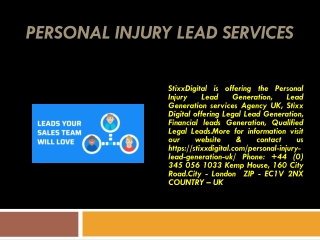 Personal Injury Lead Services