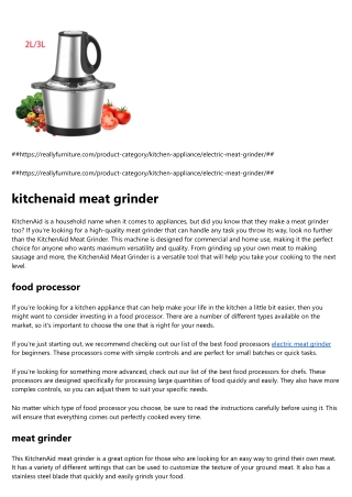 meat grinder